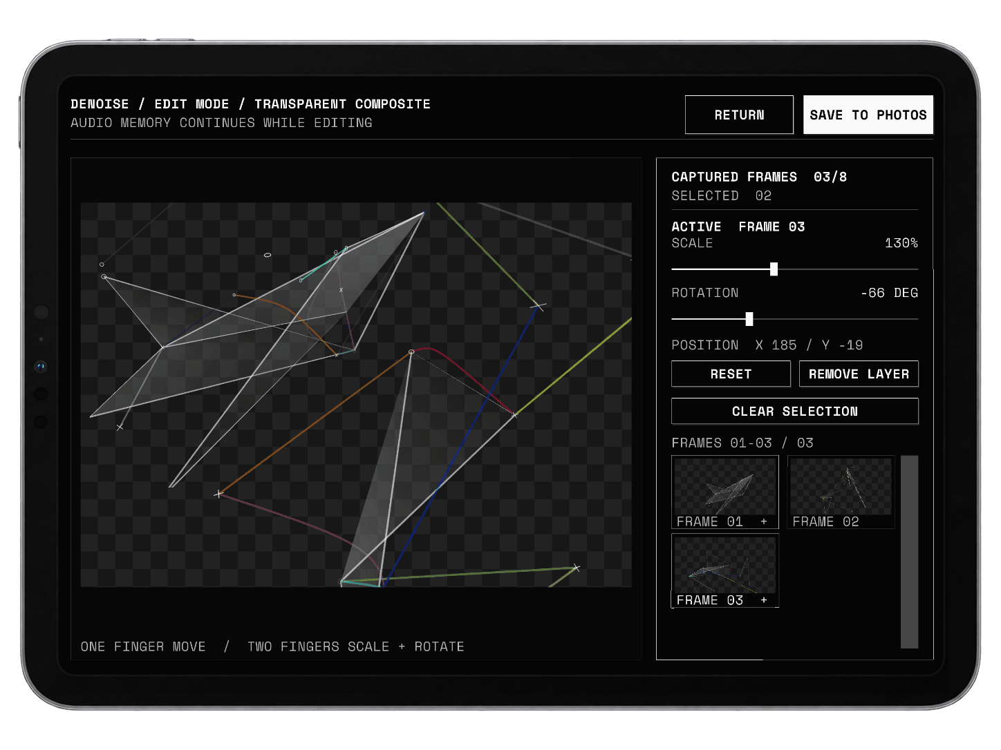Custom software on iPad  selection and recomposition